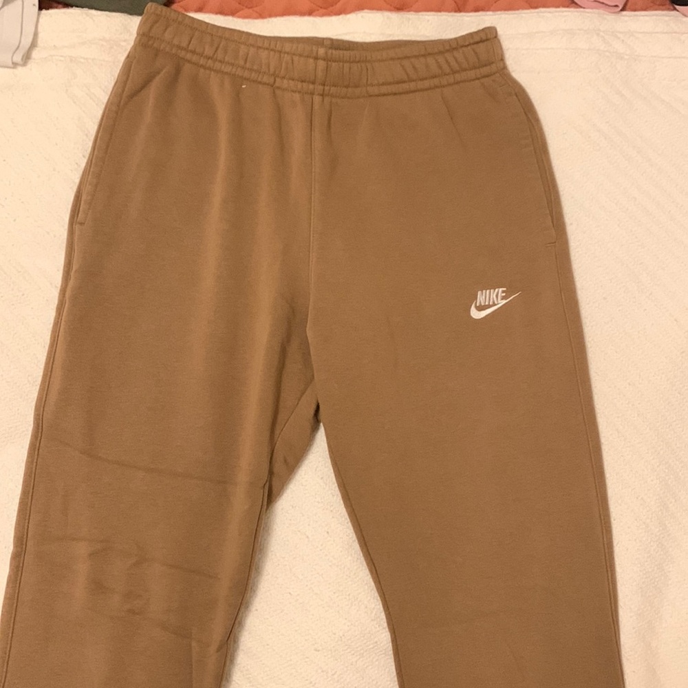 Tan Nike sweatpants